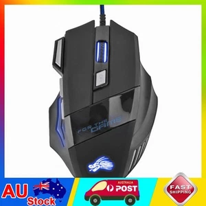 Wired Gaming Mice 7 Button Backlit 5500 DPI Adjustable Optical Mice for PC Gamer - Picture 1 of 12