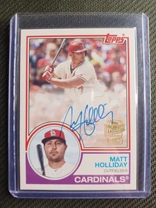2024 Topps Archives Matt Holliday #83ff-mh 1983 cardenales automáticos favoritos de los fanáticos - Imagen 1 de 2