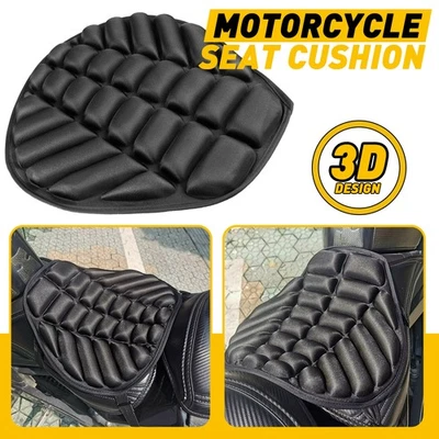 3D Motorcycle Seat Pad Motorbike Cover Universal Comfort Air Cushion Durable UK - Image 1 of 4