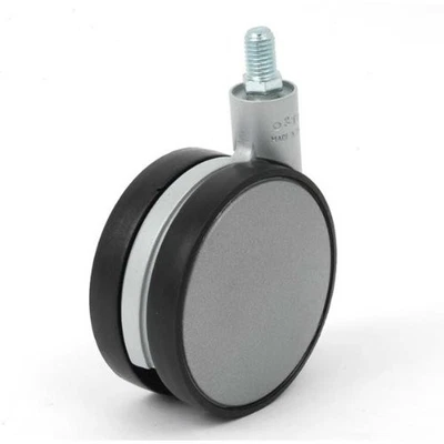 4英寸银色和黑色M10旋转双轮脚轮带螺纹杆,2件套 — 第 1/2 张图片