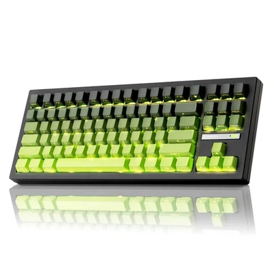 ZH870 Wireless Mechanical Gaming Keyboard,80% Green Custom Creamy Sound Keybo... - Image 1 of 4