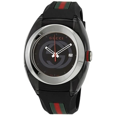 Orologio Gucci Uomo Sync XXL Sync XXL con cinturino in gomma con logo nero... - Immagine 1 di 4