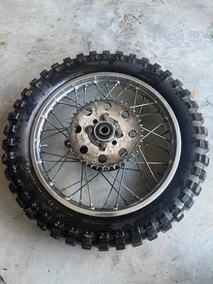 Задний обод колеса Suzuki Tm75 Tm 75 Mini Cross с тормозами и осью - Изображение 1 из 4