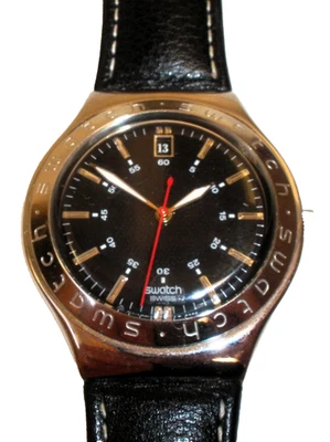 Swatch Irony Twirl - inc Original Black Leather strap  YGS428G (2002) Very Nice - Изображение 1 из 4