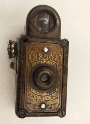 Cámara subminiatura corona enano antigua rara vintage en acabado mármol marrón Foto 1 de 4