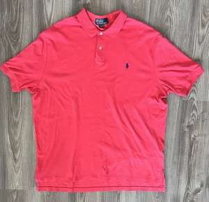 Polo by Ralph Lauren Classic Fit Polo Shirt Men's XXL Salmon Color 100% Cotton - Picture 1 of 8
