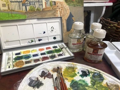 Windsor Newton & other Art Supplies Used  (mostly) Make Great Props TV Film FAB - Image 1 of 4