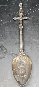 F A Wheelan Free Mason Cavalieri Massonici Templari Demitasse Spada Cucchiaio Sterling 4" - Foto 1 di 6