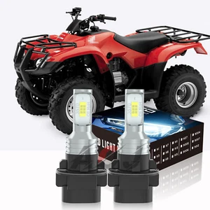 2 Super Bright LED headlight light bulbs for Yamaha Rhino 660: 2004-2006 12v DC - Picture 1 of 11