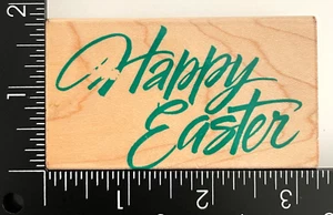 Sello de goma montado en madera Hero Arts Happy Easter F334 - Imagen 1 de 3