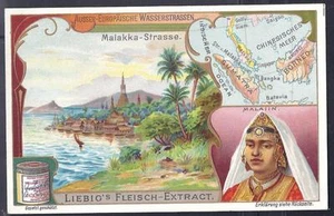 LIEBIG,S, BEEF EXTRACT, CIRCA 1900,S TRADE CADE, MALAKKA STRASSE. GOOD CONDITION - Picture 1 of 1
