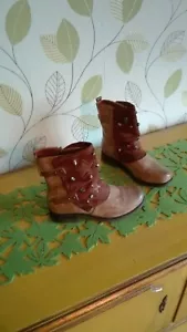 DESUN Stiefelette braun camel Sterne Nieten Strass Gr. 39 *neu* - Bild 1 von 7
