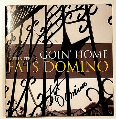 FATS DOMINO SIGNED GOIN' HOME COVER BOOKLET ONLY NO CD OR JEWEL BOX Cover