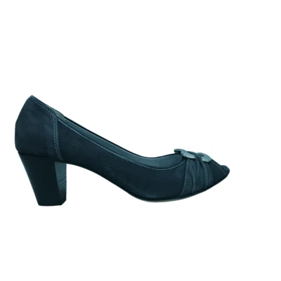 Scarpe Nero Giardini Decoltè Spuntato P000490 In Camoscio delavato Blu - Immagine 1 di 4