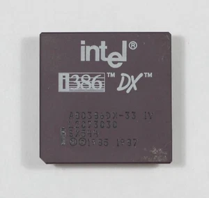 386 CPU - Intel i386 A80386DX-33 - SX544 - 80386 - TESTED - Picture 1 of 2