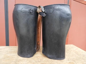 paar GAMASCHEN schwarz KAVALLERIE Reiterregiment Pferd beritten WW1 WW2 - Bild 1 von 7