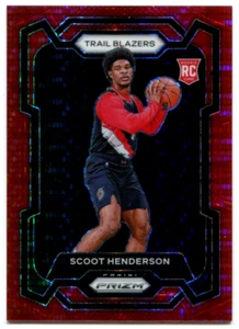 2023-24 Prizm #141 Scoot Henderson Red Seismic Prizm Rookie /299 Trail Blazers - Picture 1 of 2