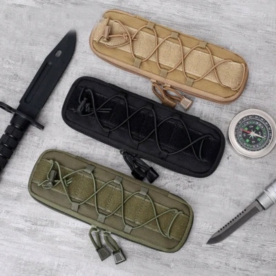 Tactical Molle Knife Pouch Holder EDC Accessories Outdoor Military Hunting Bags