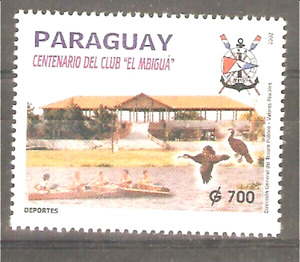 PARAGUAY 2002 BIRDS SPORTS ROWING CLUB EL MBIGUA Mi 4870 YV 2845 MNH
