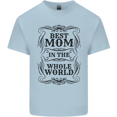 Mothers Day Best Mom in the World Kids T-Shirt Boys Girls - Image 1 of 4