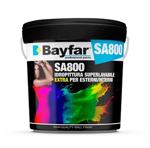 PITTURA PER INTERNI ESTERNI LAVABILE SUPER IDROPITTURA MURALE BIANCA 1LITRO - Foto 1 di 1