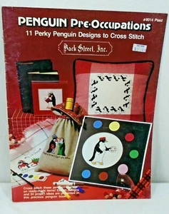 Vintage 1985 Penguin Pre-Occupations Plaid #8014 Cross Stitch Booklet 11 Designs - Picture 1 of 2