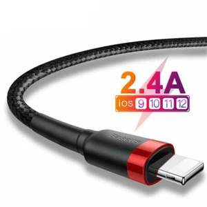 Baseus 2m USB Lighting Kabel Schnell Ladekabel für iPhone XR X 8 7 6S 6 5 iPad - Afbeelding 1 van 15