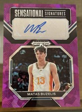 2023 Panini Prizm Draft Matas Buzelis Sensational Signatures Purple Ice Auto /99