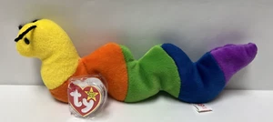 Ty Beanie Baby Inch the Worm # 4044 with Tag Errors - Picture 1 of 13