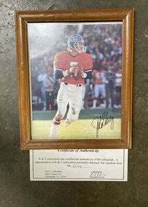 John Elway Denver Broncos #7 Autograph Photo COA Vintage Frame Real 8” x 10” - Picture 1 of 8