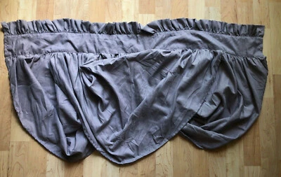 Lush Decor Lucia Valance Triple Draped Soft Brushed Fabric 42x18 Gray 5 AVAILABL - Image 1 of 4