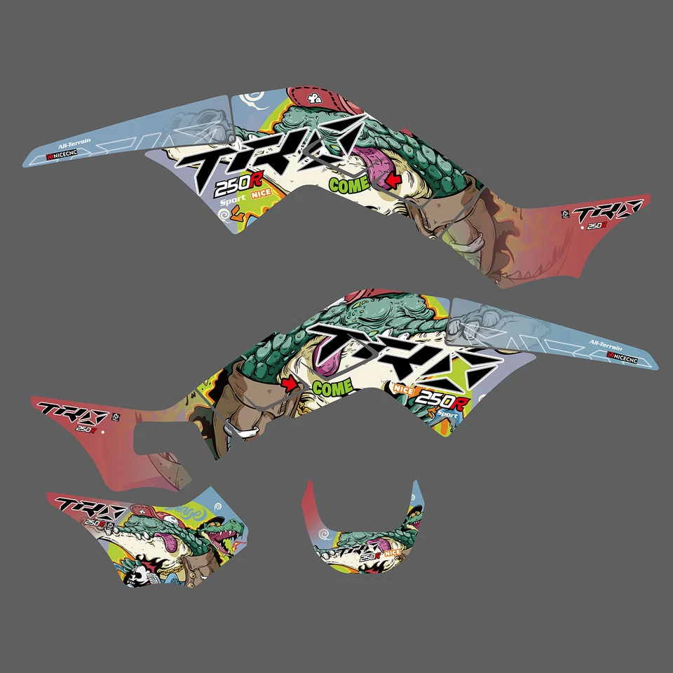 Kit de calcomanías gráficas para ATV para Honda FourTrax TRX250R 1986 1987 1988 1989 Foto 1 de 1