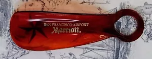 Zapato cuerno vintage San Francisco Airport Marriott marrón translúcido - Imagen 1 de 2
