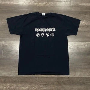 Rock Band 2 PS3 XBOX Camiseta Negra Hombre Camiseta Grande - Imagen 1 de 2