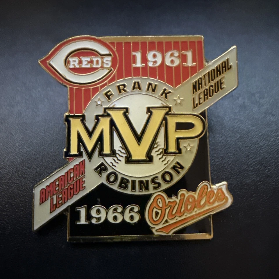 Frank Robinson MVP 1961 1966 Cincinnati Reds Baltimore Orioles MLB Lapel Pin - Image 1 of 1