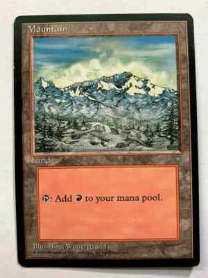 MOUNTAIN (VERSION A) Ice Age 1995 Magic The Gathering MTG Land Heavily Played - Image 1 of 2