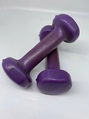 2 - 2 Lb Pound Neoprene Dumbbells Pair Free Hand Weights Home Gym 4 lbs Total - Image 1 of 2