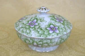 Andrea S - Made in Occupied Japan - lila Blumenschale - um: 1945-1952 - Bild 1 von 11