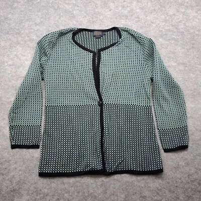Suéter Pendleton para mujer talla L pequeño verde azulado cárdigan de un botón 100 % algodón Foto 1 de 4