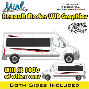 LWB RENAULT MASTER L3 Motorhome Camper Decals Stickers Van Graphics NO P&P 009 - Picture 1 of 4
