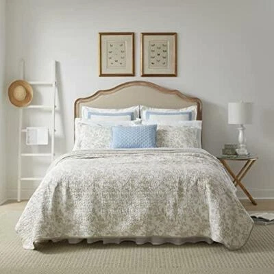 Laura Ashley Home - Amberley Collection - Quilt Set - 100% Cotton, Breathable & - Image 1 of 4