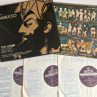 Verdi NABUCCO  Tito Gobbi, Vienna Opera Orchestra 3LP Decca Box SET 298-300 - Image 1 of 4