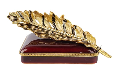 JAY STRONGWATER KYLE PLUMA BARATIJA CAJA SWAROVSKI NUEVO $995 ORIGINAL SIN CAJA EE. UU. Foto 1 de 4