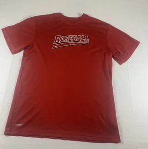 Nike Shirt Youth XL Red Baseball FitDry Neck Lightweight Stretch - Picture 1 of 11
