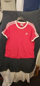 Adidas ORIGINALS 3XL Red Men's ADICOLOR Short Sleeve 3 Stripes T-shirt - Picture 1 of 10