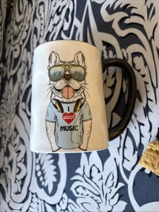 Artículos para el hogar Signature, serie de tazas de café Hipster Animal, Bulldog Francés, 16 oz - Imagen 1 de 7