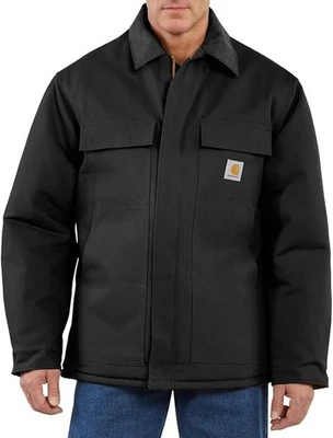 Size 3XL Carhartt Firm Duck Insulated Traditional Coat C003 Black Loose Fit - Image 1 of 4