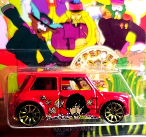 MOC Hot Wheels 2015 The Beatles Yellow Submarine RED " Morris Mini " - Picture 1 of 5