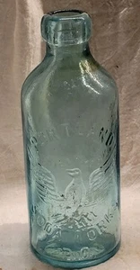 Western Bild Portland Soda Works mit Adler Portland Oregon P.O. Amber Swirl - Bild 1 von 17