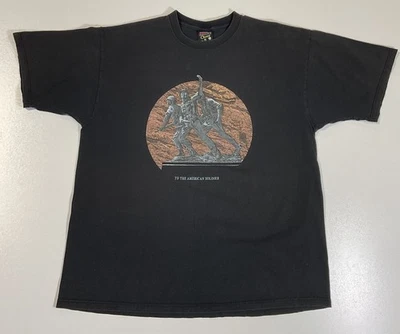 Camiseta Vintage Soldado Americano Talla XL EE. UU. Marines Vietnam Estatua Años 90 Foto 1 de 4